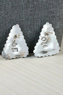 Zuni Turquoise & Sterling Silver Earrings - Jesse Johnson - High Lonesome Trading