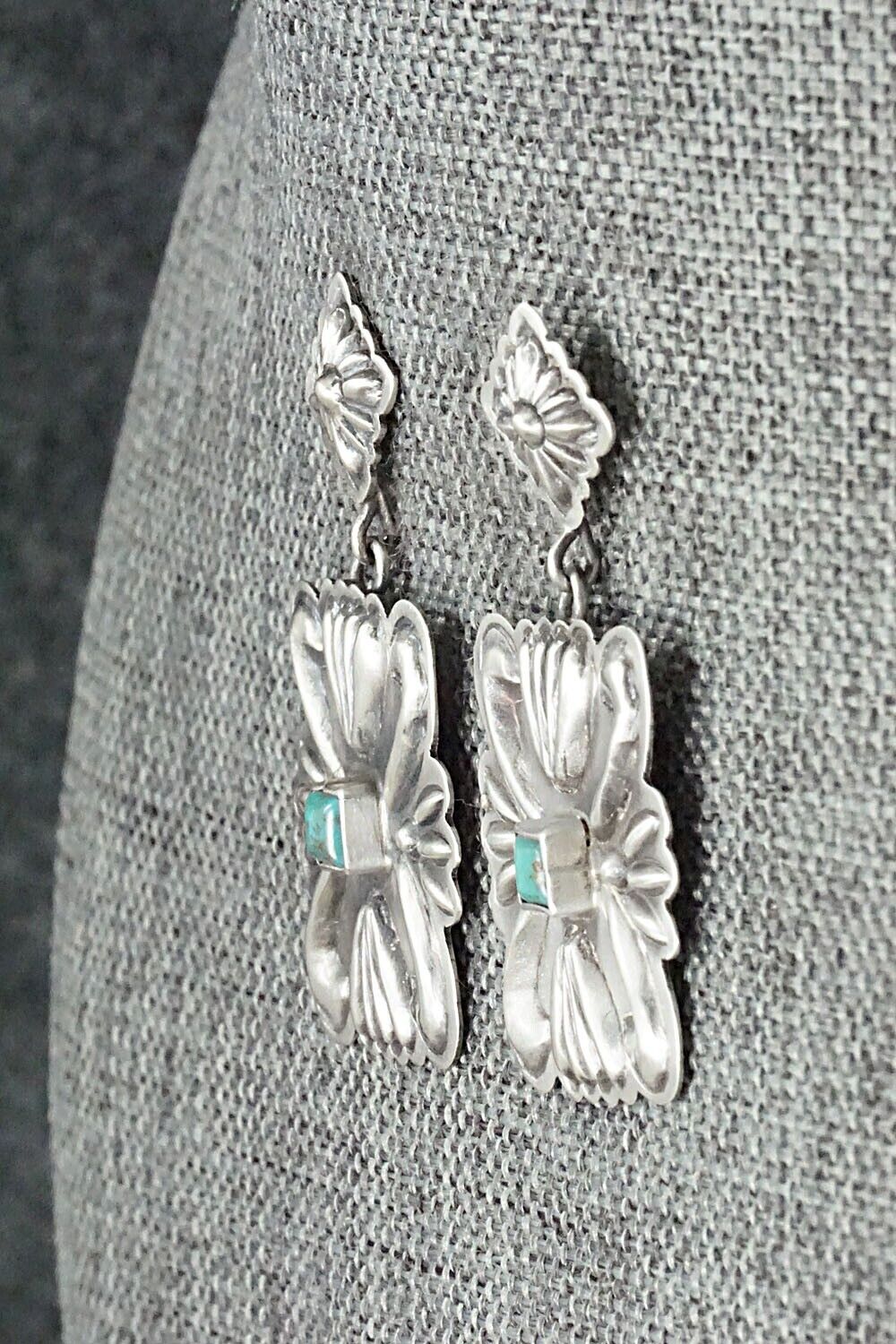 Turquoise & Sterling Silver Earrings - Terry Charlie