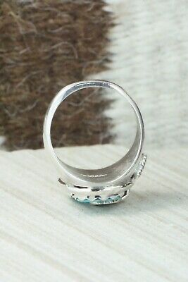 Turquoise & Sterling Silver Ring - Joy Calabaza - Size 9.75