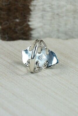 Navajo Turquoise & Sterling Silver Ring - Samuel Yellowhair - Size 9.25
