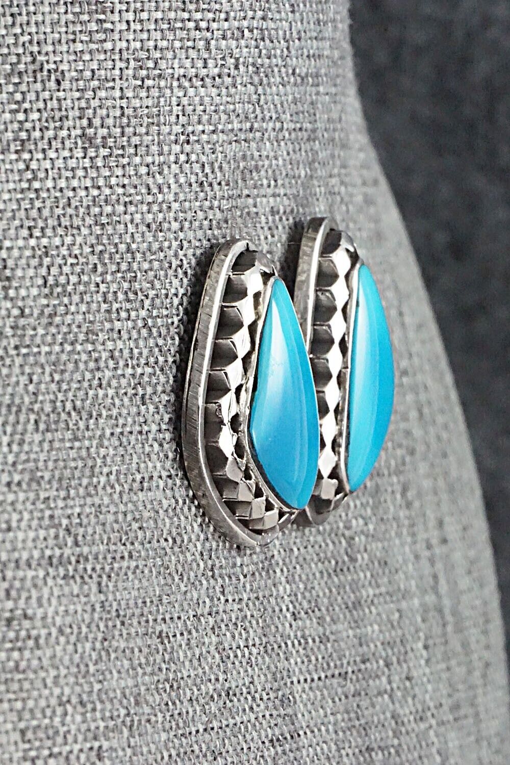 Turquoise and Sterling Silver Earrings - Sharon McCarthy