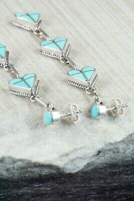 Turquoise & Sterling Silver Earrings - Velda Nastacio - High Lonesome Trading