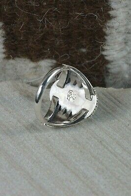 Navajo Turquoise and Sterling Silver Ring - Bobby Platero - Size 12.25