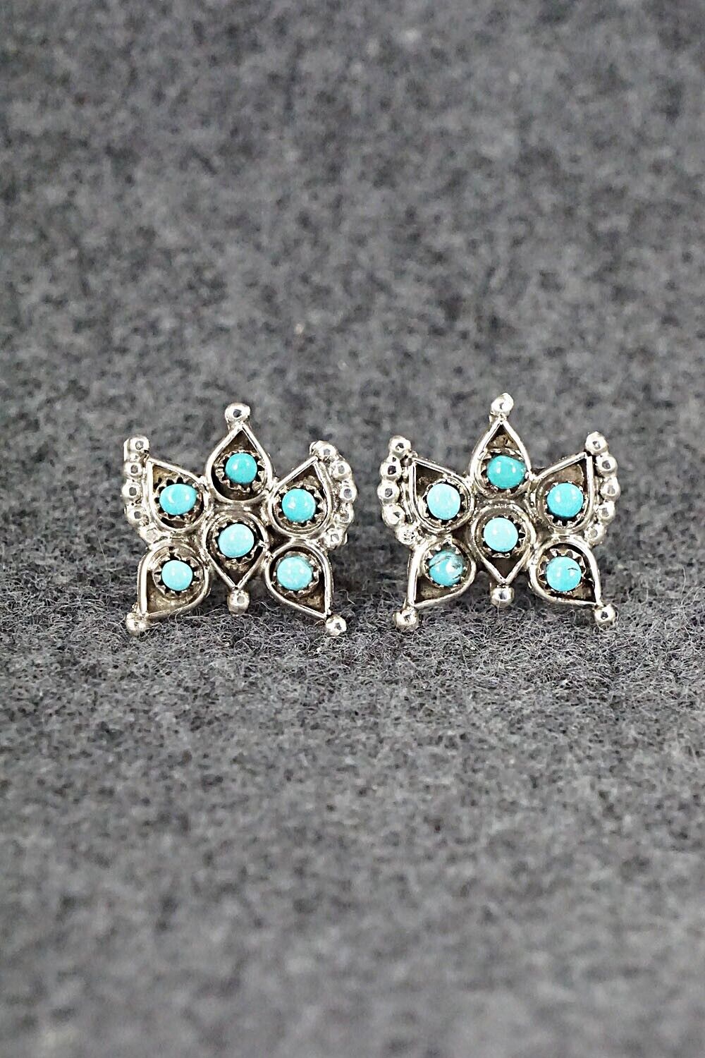 Turquoise & Sterling Silver Earrings - Wayne Johnson