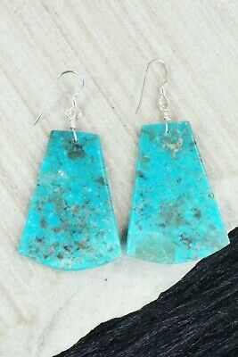 Turquoise & Sterling Silver Earrings - Lupe Lovato