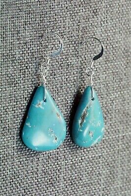 Navajo Turquoise & Sterling Silver Earrings - Native American