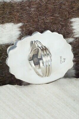 Turquoise and Sterling Silver Ring - Leslie Nez - Size 9