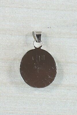 Zuni Inlay Turquoise and Coral Sterling Silver Pendant - Wayne Haloo