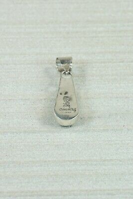 Zuni Onyx & Sterling Silver Pendant - Eldrick Seowtewa