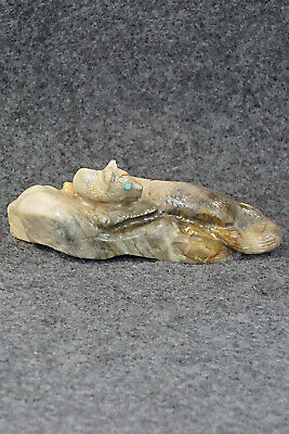 Wolf Zuni Fetish Carving - Wilfred Cheama