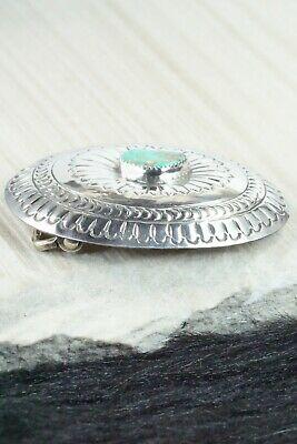 Turquoise & Sterling Silver Belt Buckle - Carson Blackgoat - High Lonesome Trading