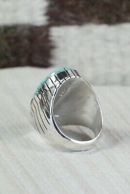 Navajo Turquoise and Sterling Silver Ring - Ray Jack - Size 10
