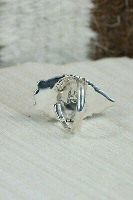Navajo Turquoise & Sterling Silver Ring - Andrew Vandever - Size 6.75