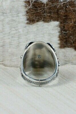 Navajo Turquoise & Sterling Silver Ring - Mike Smith - Size 12.75