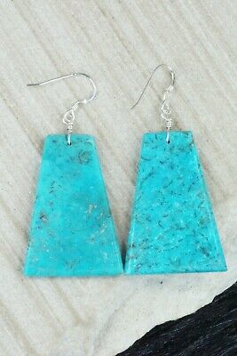 Turquoise & Sterling Silver Earrings - Lupe Lovato