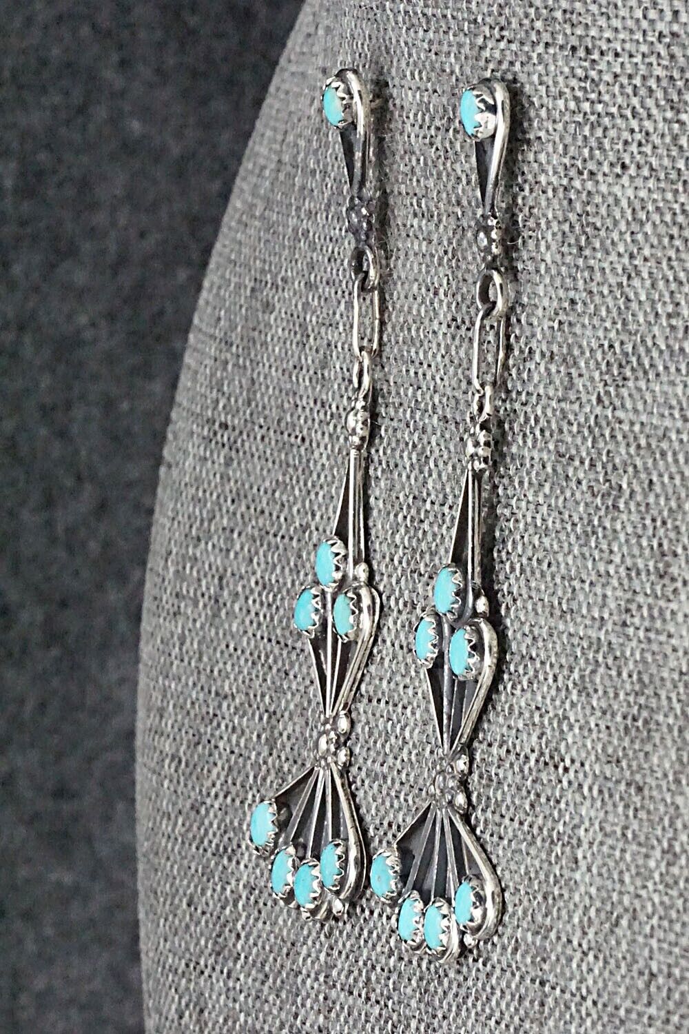 Turquoise & Sterling Silver Earrings - Vivianita Booqua