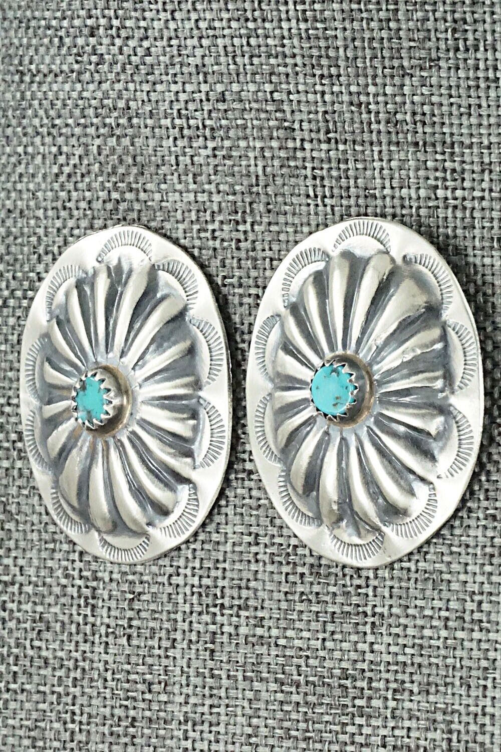 Turquoise & Sterling Silver Earrings - Joan Begay