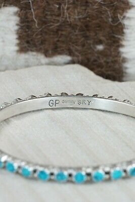 Navajo Turquoise & Sterling Silver Bangle Cuff - Gaynell Parker