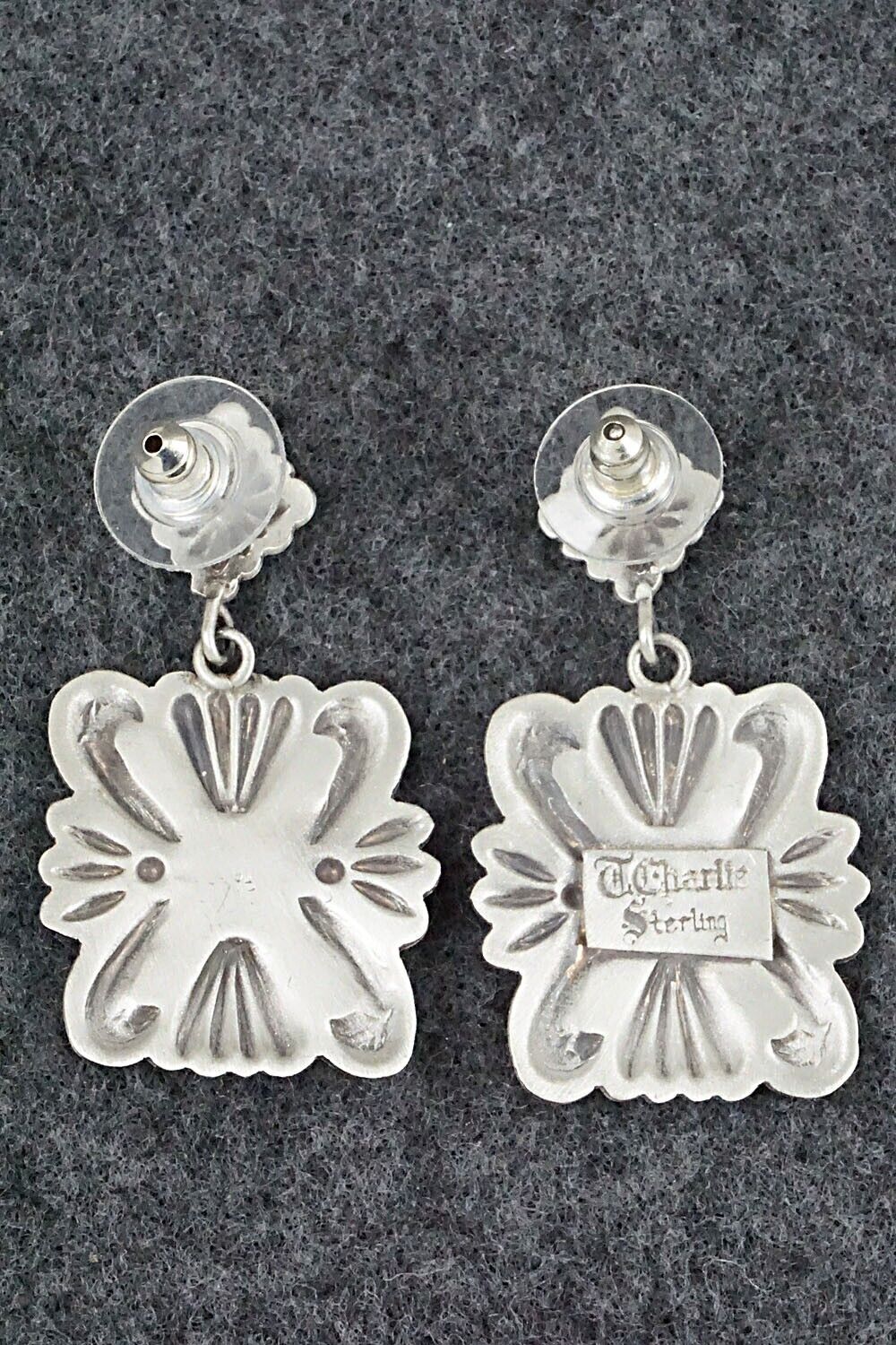 Turquoise & Sterling Silver Earrings - Terry Charlie
