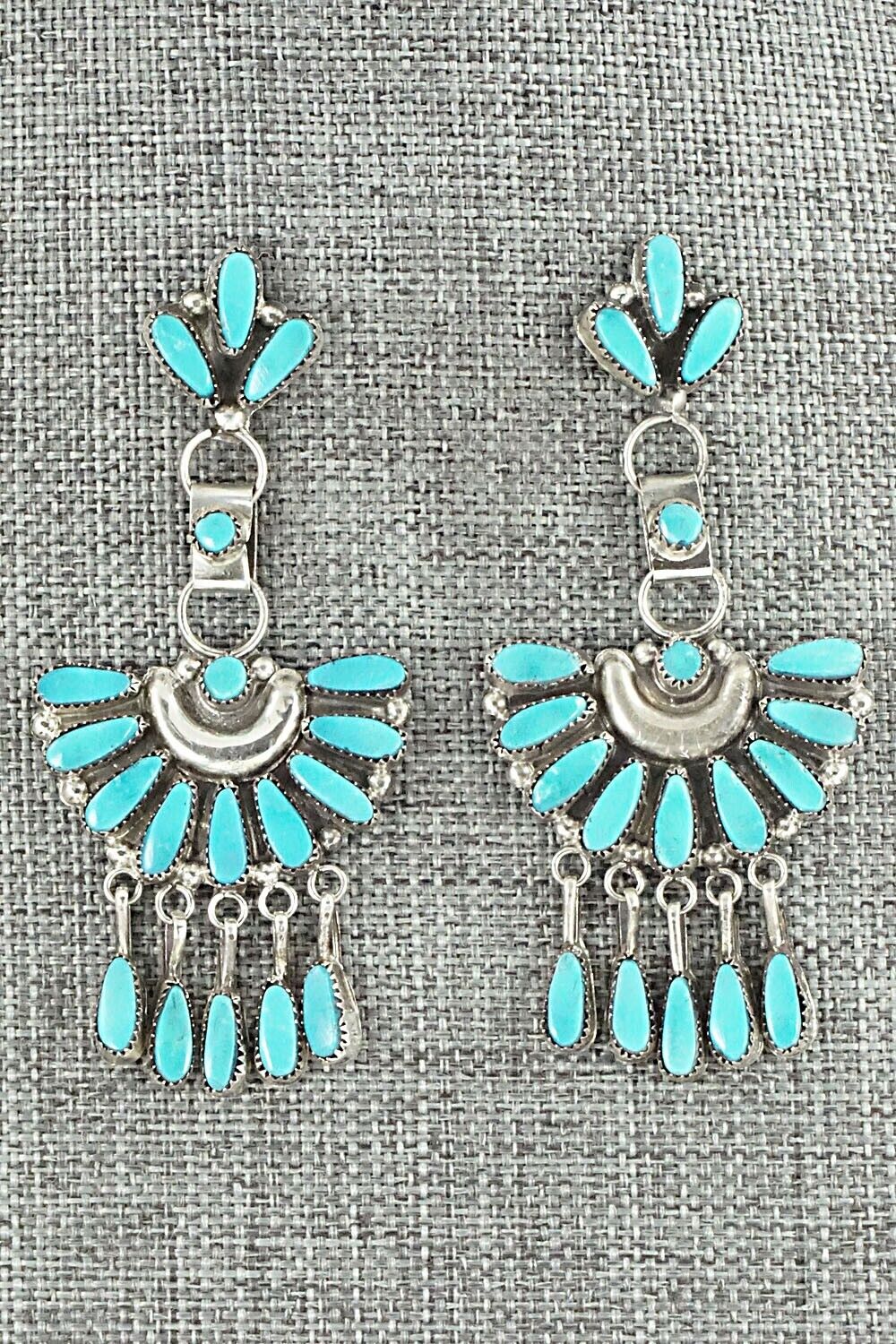 Turquoise & Sterling Silver Earrings - Viola Bobelu