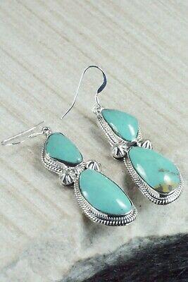 Turquoise & Sterling Silver Earrings - Lee Shorty - High Lonesome Trading
