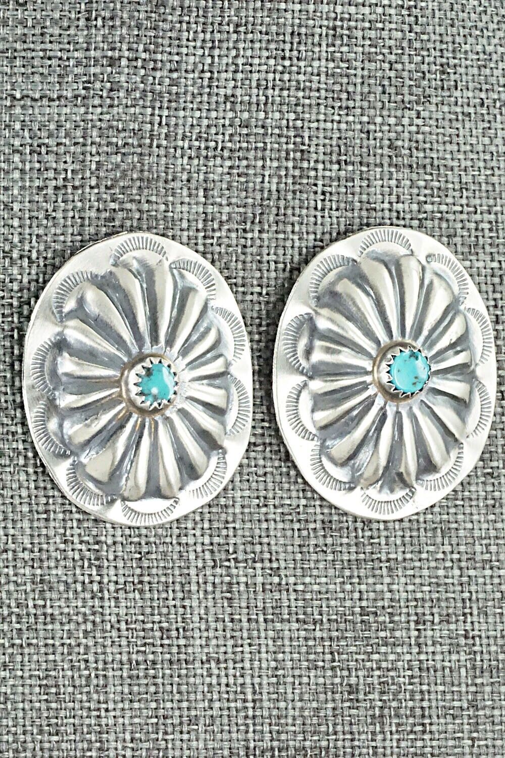 Turquoise & Sterling Silver Earrings - Joan Begay