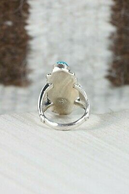 Navajo Turquoise and Sterling Silver Ring - Jeanette Saunders - Size 7 - High Lonesome Trading