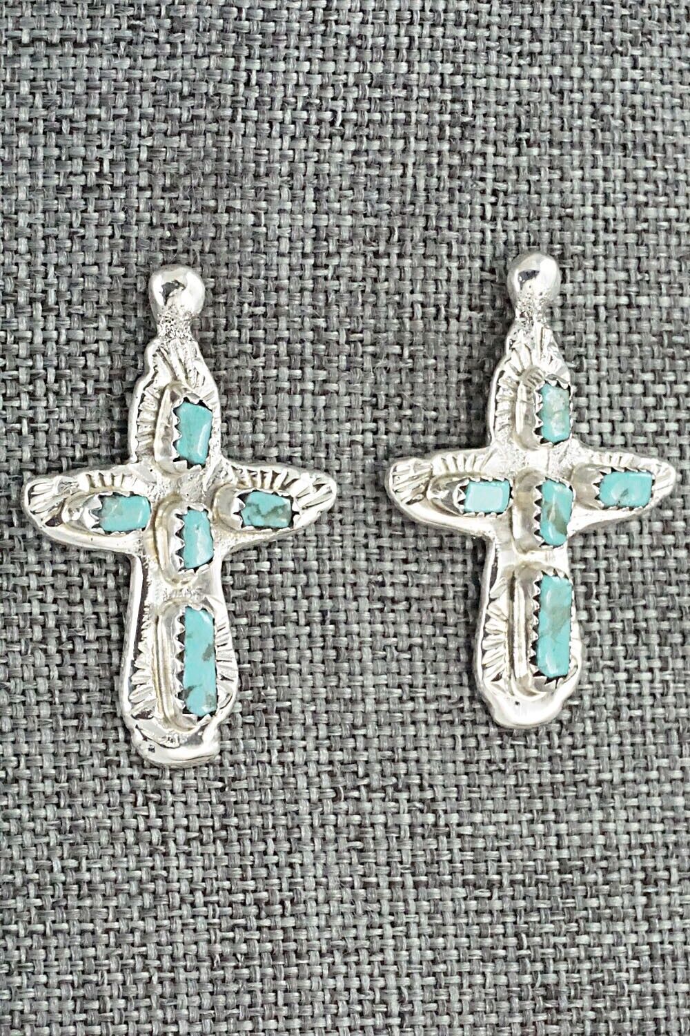 Turquoise & Sterling Silver Earrings - Verona Quam