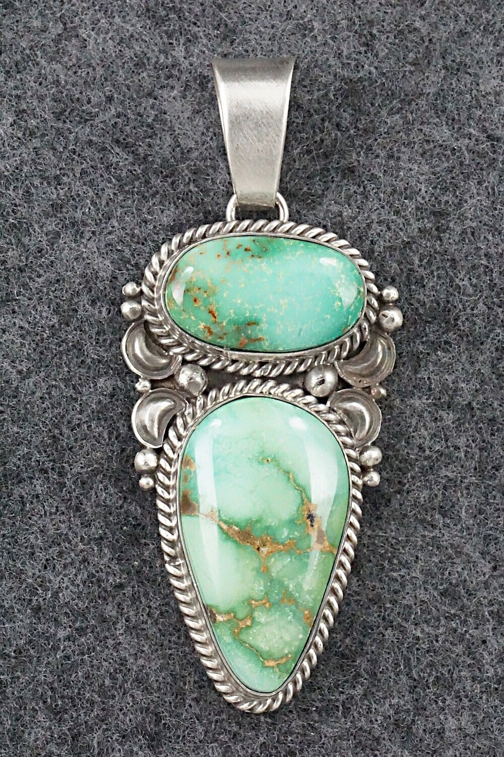 Turquoise and Sterling Silver Pendant - Derrick Gordon
