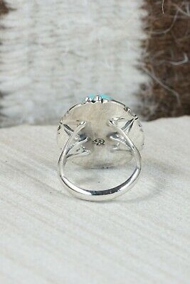 Navajo Turquoise & Sterling Silver Ring - Daniel Benally - Size 7