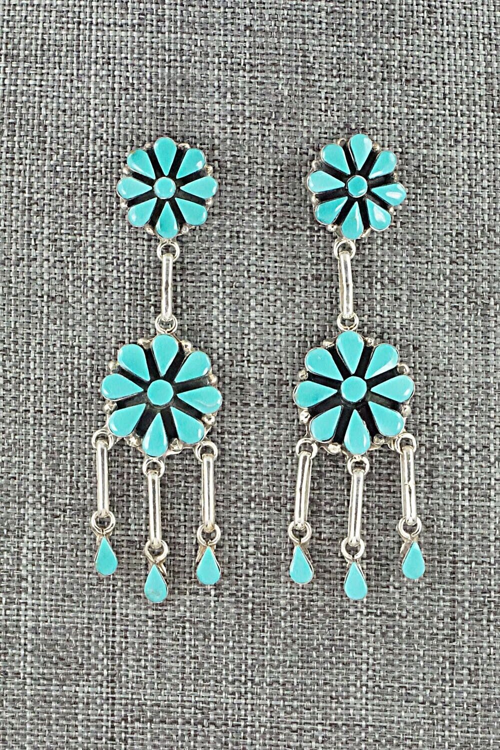 Turquoise & Sterling Silver Earrings - Arlo Kanteena
