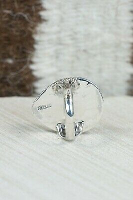 Navajo Turquoise and Sterling Silver Ring - Tom Dinetso - Size 4.5