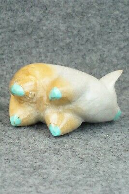 Pig Zuni Fetish Carving - Enrike Leekya