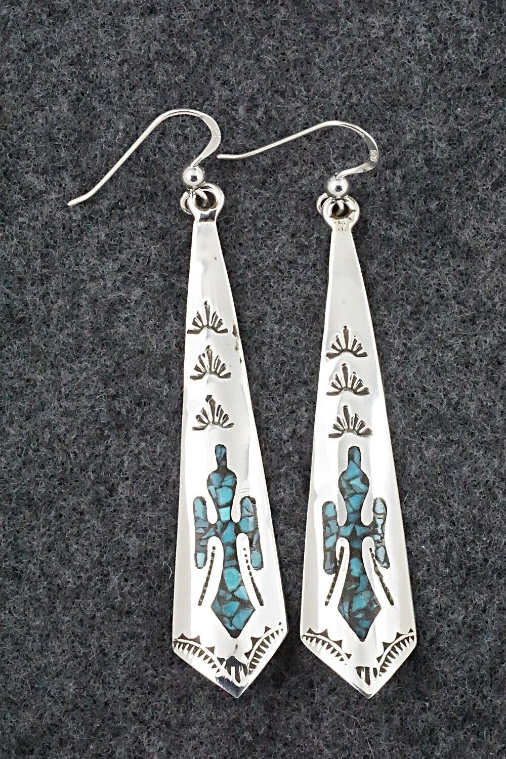 Turquoise & Sterling Silver Earrings - Jolene Yazzie