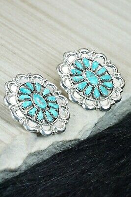 Turquoise & Sterling Silver Earrings - Justina Wilson
