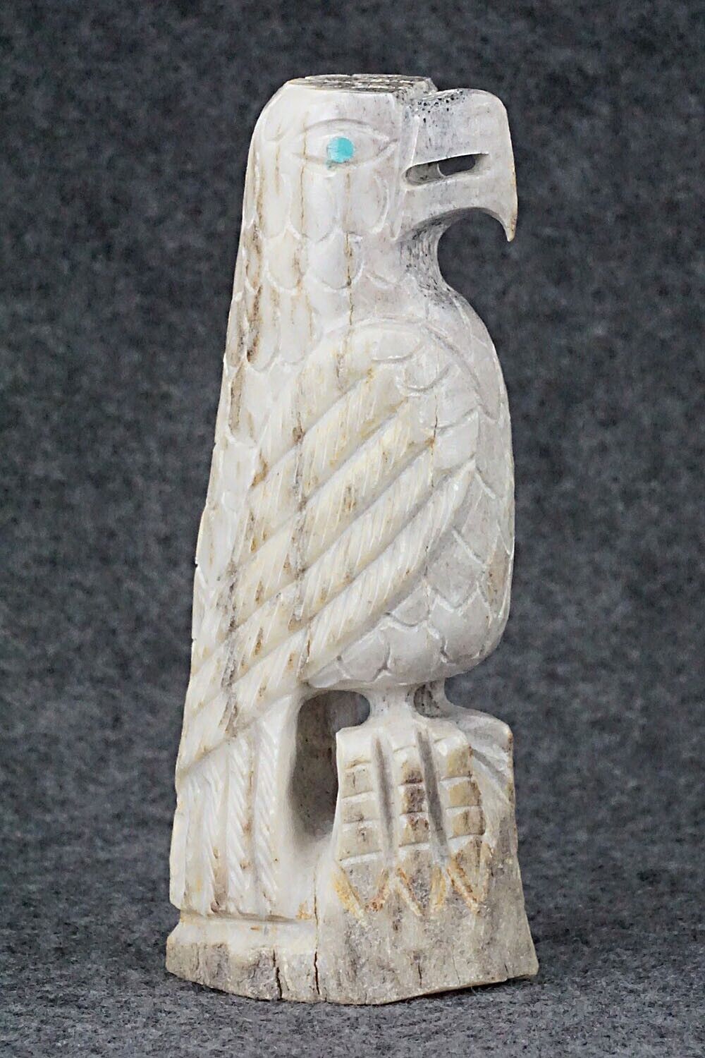Eagle Zuni Fetish Carving - Garrick Weeka