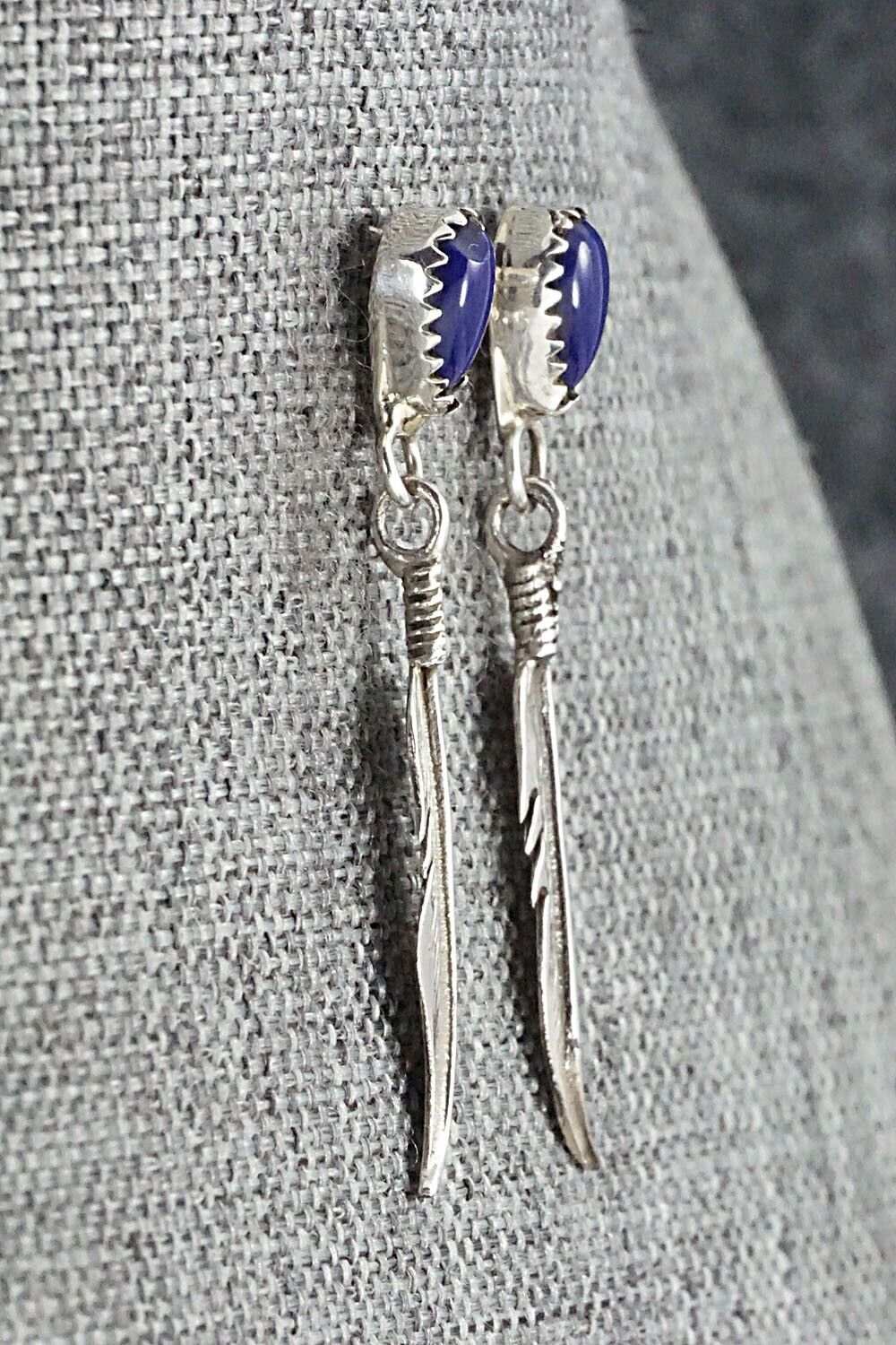Lapis & Sterling Silver Earrings - Elaine Shirley