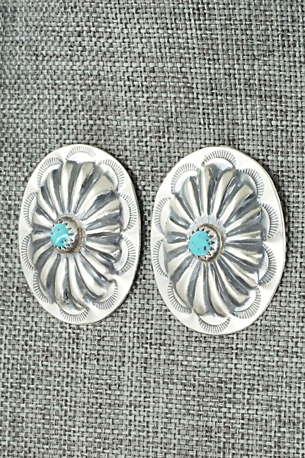 Turquoise & Sterling Silver Earrings - Joan Begay