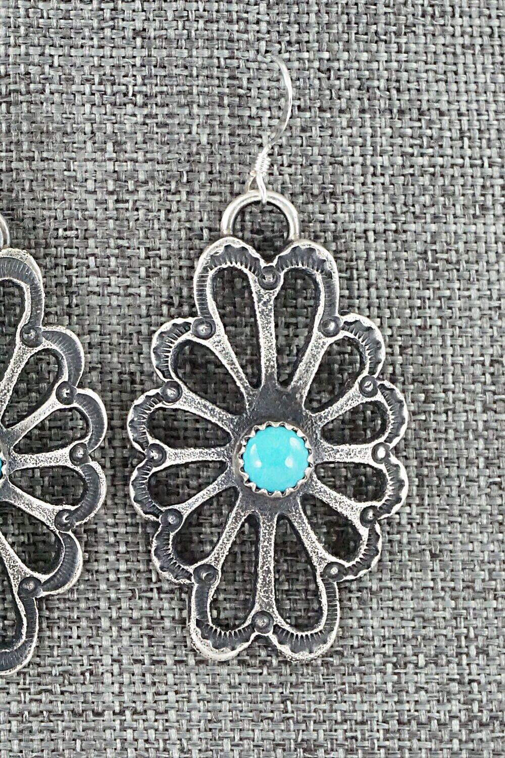 Turquoise & Sterling Silver Earrings - Linberg Billah