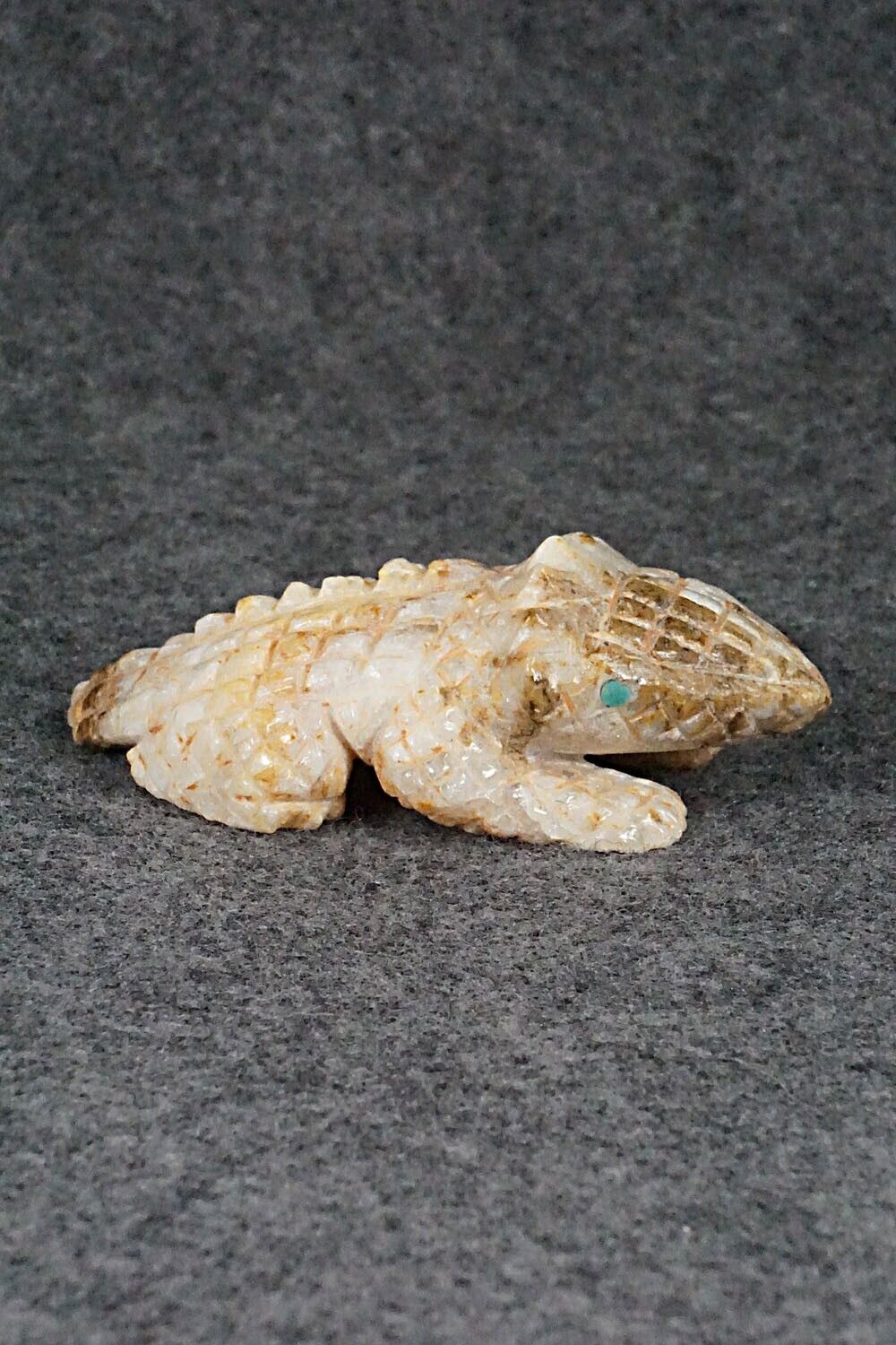 Horned Toad Zuni Fetish Carving - Jonas Hustito