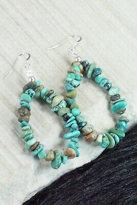 Turquoise & Sterling Silver Earrings - Navajo