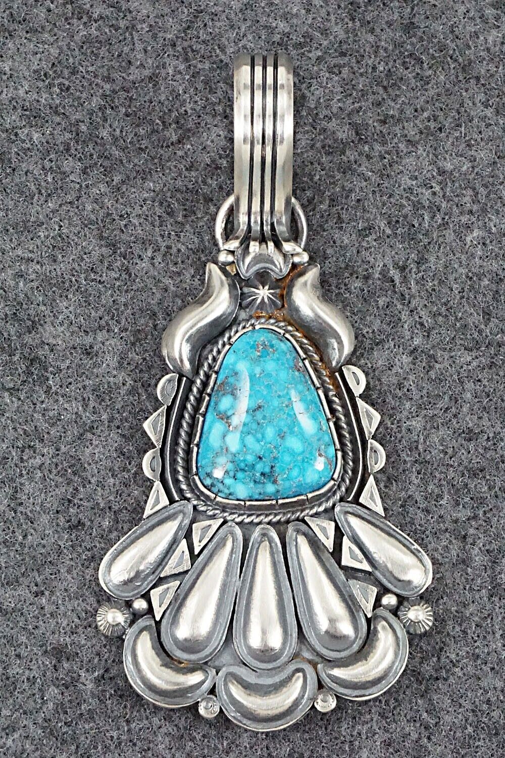 Turquoise and Sterling Silver Pendant - Derrick Gordon