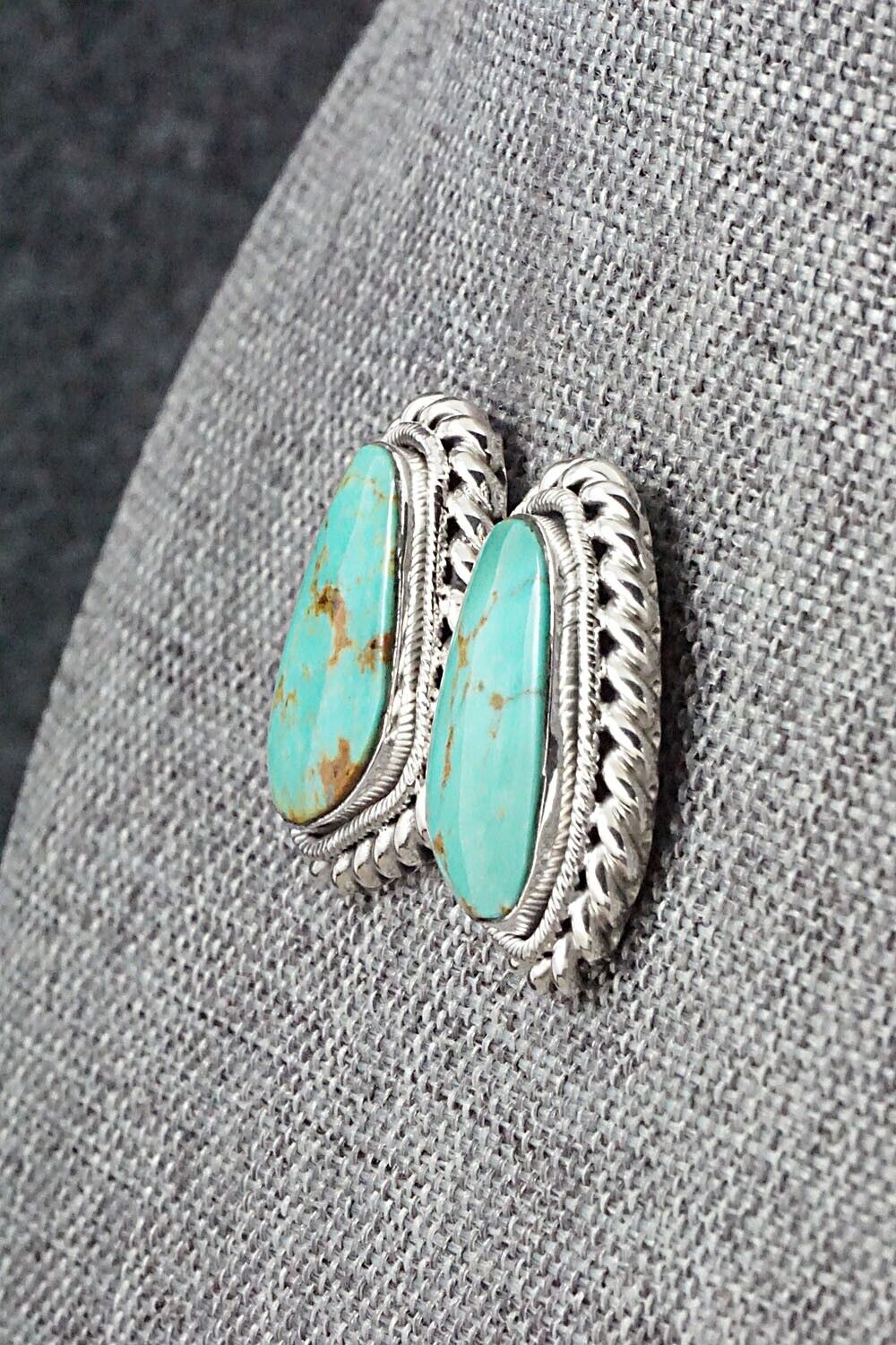 Turquoise and Sterling Silver Earrings - Sharon McCarthy
