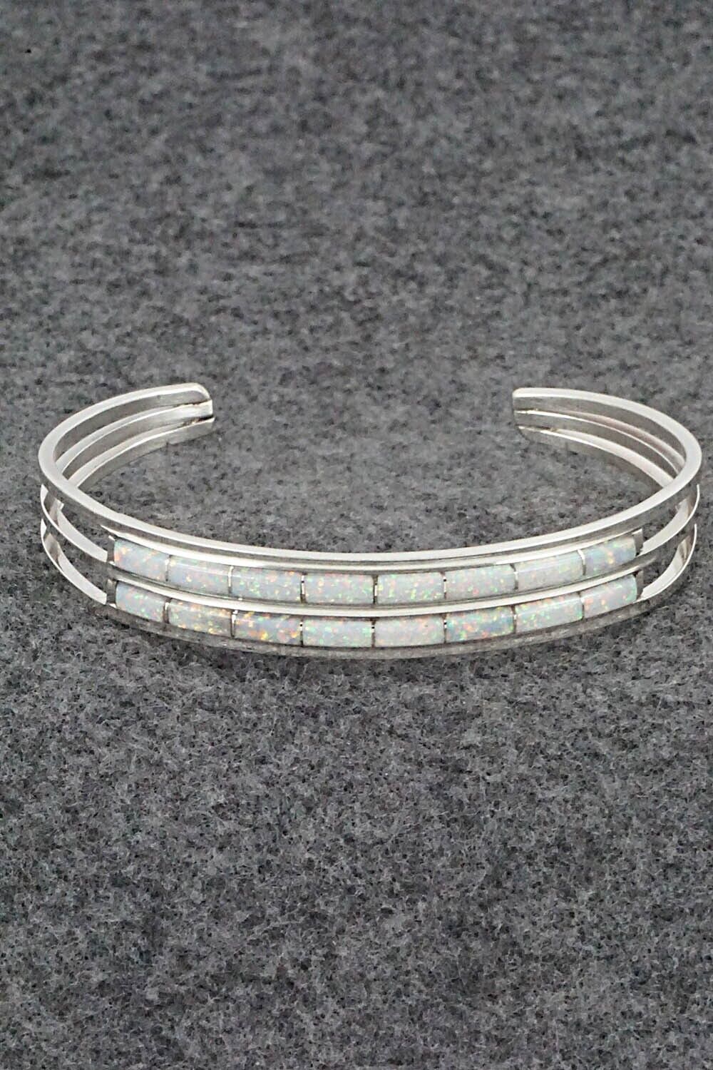 Opalite & Sterling Silver Inlay Bracelet - Anson Wallace
