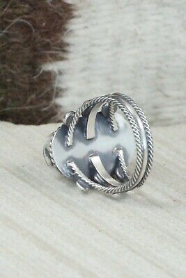 Turquoise & Sterling Silver Ring - Samuel Yellowhair - Size 8.5