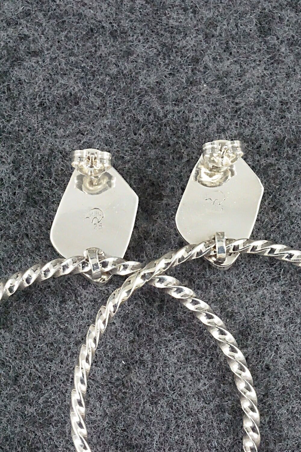 Sponge Coral & Sterling Silver Earrings - Annie Spencer