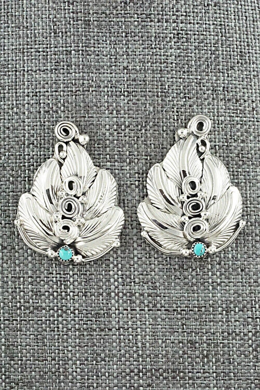 Turquoise & Sterling Silver Earrings - Darrell Morgan