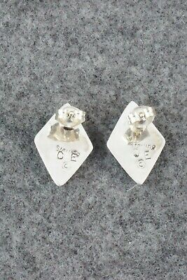 Turquoise & Sterling Silver Earrings - Constance Espaloose
