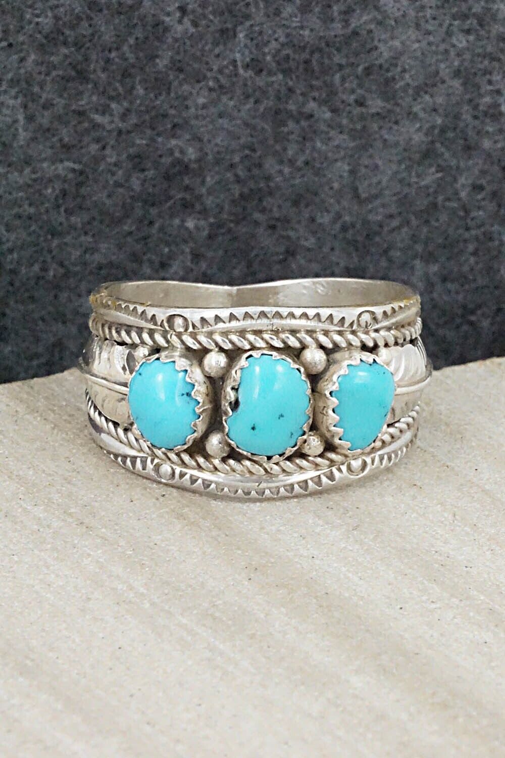 Turquoise and Sterling Silver Ring - Betty Begay - Size 13