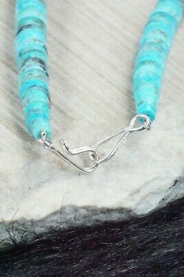 Turquoise & Sterling Silver Necklace - Lupe Lovato